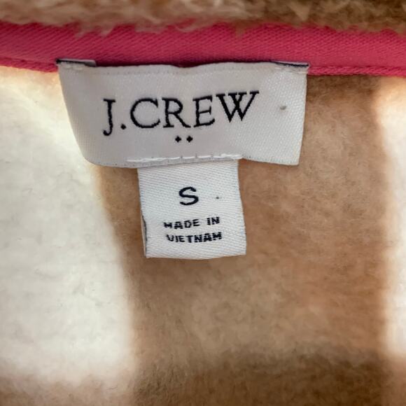 J. Crew Factory Plaid Woven Sherpa Zip-Up Jacket Size Small - Picture 8 of 9